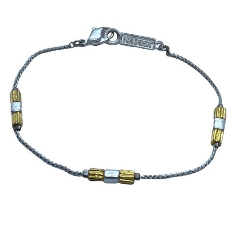Napier Silver & Gold Tone 7" Bracelet